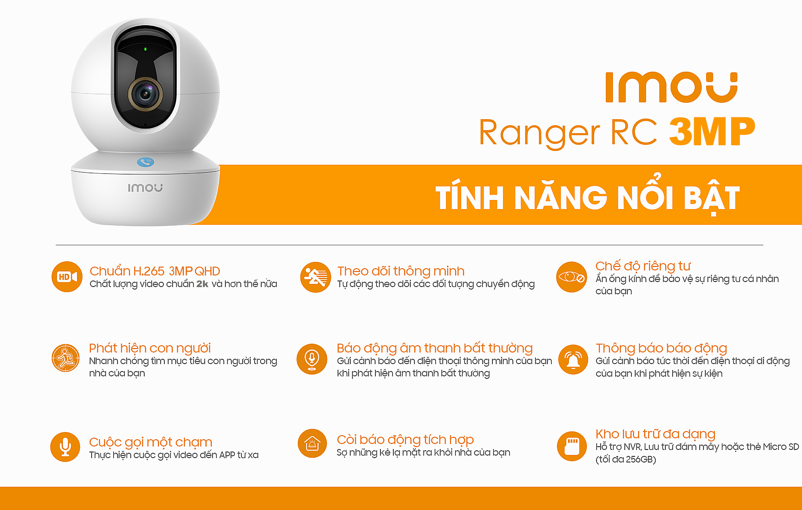 Camera gọi về app Imou Ranger RC GK2CP-3C0WR 3MP + Thẻ 64gb3
